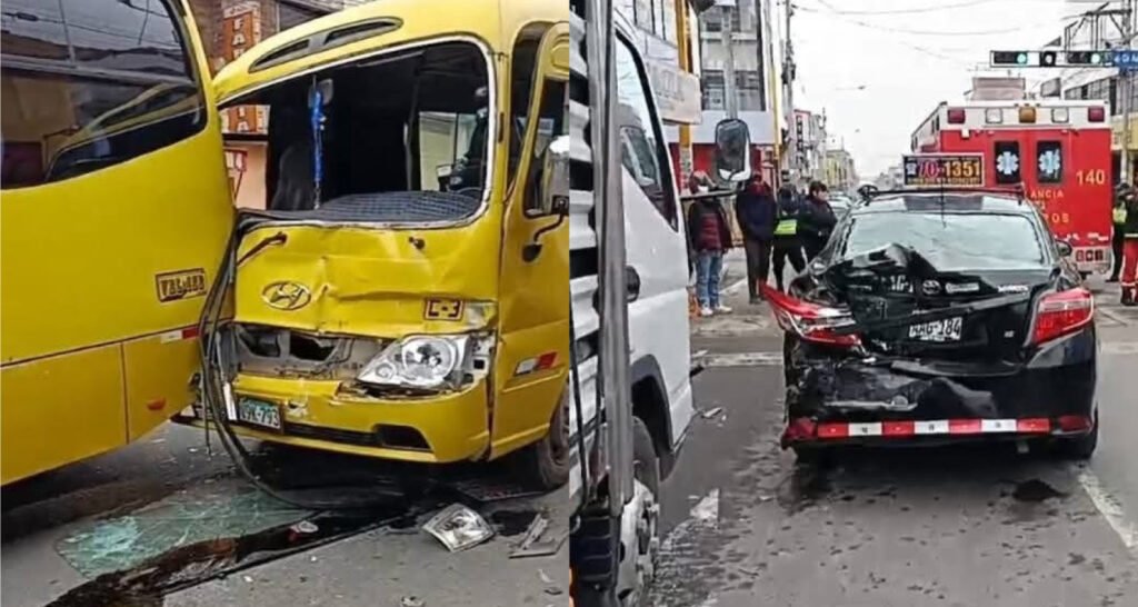 Cayma: Accidente deja 10 heridos y cuatro vehículos dañados - evidencia.pe