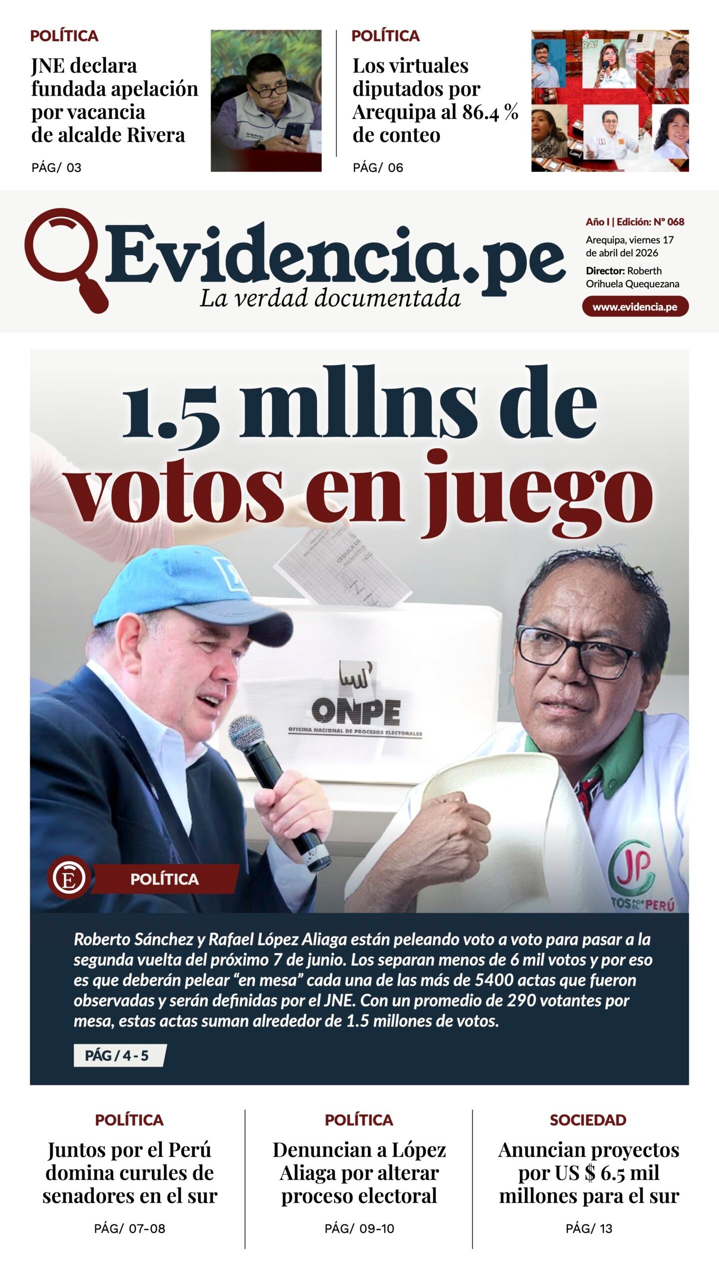 Evidencia edicion 68