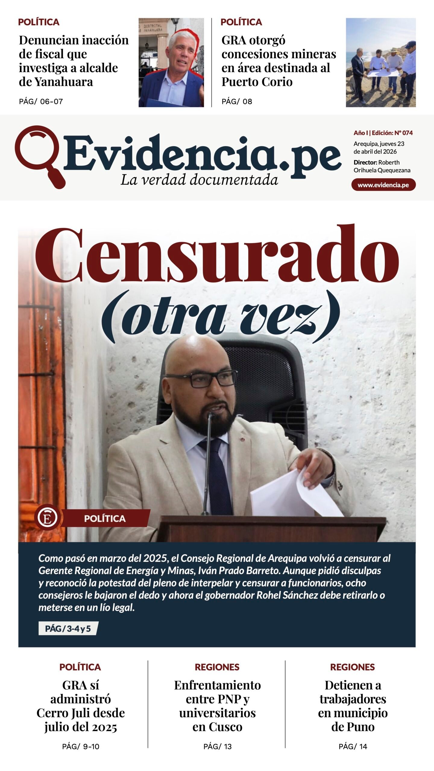 Evidencia edicion 74