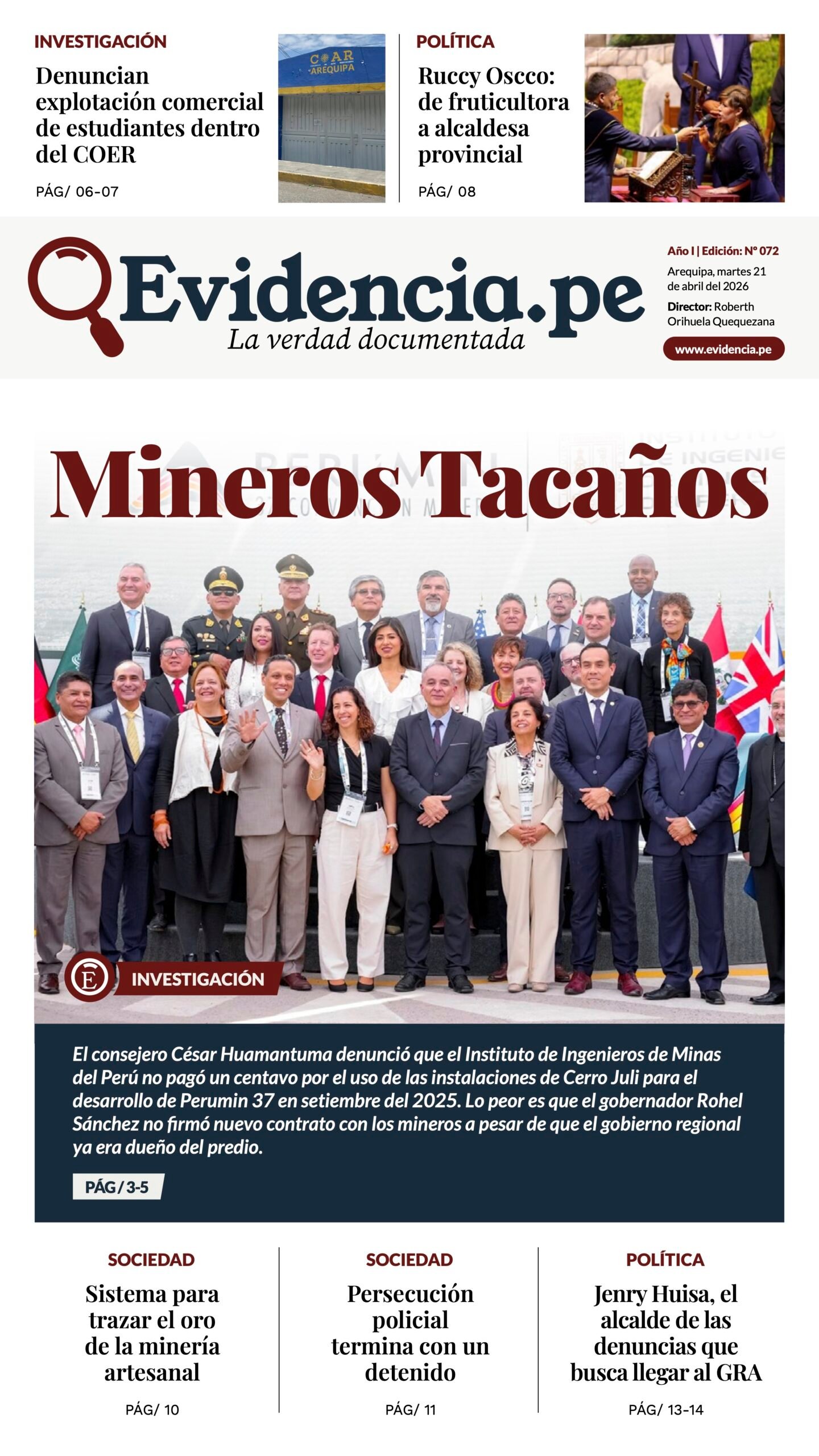 evidencia edicion 72