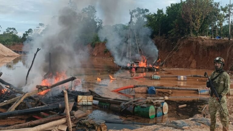 Operativo destruye infraestructura minera ilegal