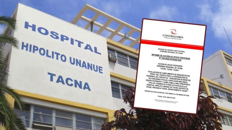 irregular designación en proyecto del Hospital Unanue en Tacna