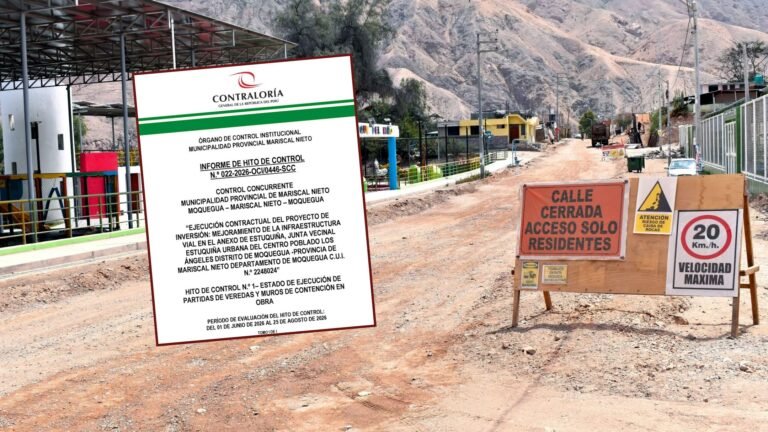 Detectan irregularidades en obra vial Moquegua